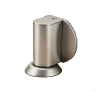 ZiStarlilife 1 Pack Magnetic Door Stopper Floor Mounted No Drill Zinc Alloy Adjustable 5-22mm Gap Silent Catch for Home Office Bedroom Black(light gray)