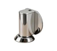 ZiStarlilife 1 Pack Magnetic Door Stopper Floor Mounted No Drill Zinc Alloy Adjustable 5-22mm Gap Silent Catch for Home Office Bedroom Black(silver)