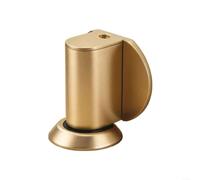ZiStarlilife 1 Pack Magnetic Door Stopper Floor Mounted No Drill Zinc Alloy Adjustable 5-22mm Gap Silent Catch for Home Office Bedroom Black(brushed gold)