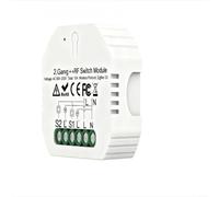 ZiStarlilife 1 Pack WiFi Smart Switch Module for Tuya for ZIGBEE Hub, 2 Gang Neutral Line 2-Way Control, Voice Assistant Compatible, PC Material White for Home Lighting