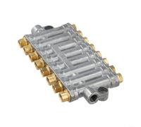 ZiStarlilife 1 Piece Volumetric Grease Oil Distributor Separator Valve for Centralized Lubrication System Zinc Alloy Brass Construction for Injection Molding Machine Tools Silver Yellow(8 position)