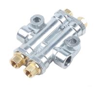 ZiStarlilife 1 Piece Volumetric Grease Oil Distributor Separator Valve for Centralized Lubrication System Zinc Alloy Brass Construction for Injection Molding Machine Tools Silver Yellow(2 position)
