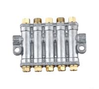 ZiStarlilife 1 Piece Volumetric Grease Oil Distributor Separator Valve for Centralized Lubrication System Zinc Alloy Brass Construction for Injection Molding Machine Tools Silver Yellow(5 position)