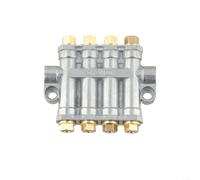 ZiStarlilife 1 Piece Volumetric Grease Oil Distributor Separator Valve for Centralized Lubrication System Zinc Alloy Brass Construction for Injection Molding Machine Tools Silver Yellow(4 position)