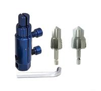 ZiStarlilife 1 Set 3-in-1 Thread Drill Bit & Broken Wire Extractor for PPR Water Pipe Repair, Tapping Tool for Faucet Angle Valve, Metal 20MM 25MM Blue Silver
