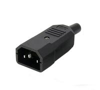 ZiStarlilife 1 Set IEC-320 C14 to C13 Coupler 250V 10A Power Socket Adapter Pure Copper Screw Terminals for PC Server PDU Printer Industrial Use Black(C14)