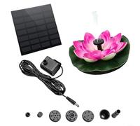 ZiStarlilife 1 Set Solar Lotus Fountain Pump with Adjustable Flow Nozzles for Garden Bird Bath Pond Water Feature Decoration Purple White Pink 11x11cm(3)