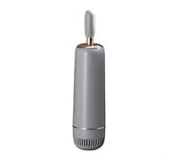 ZiStarlilife 1 Set Wall Mounted Toilet Brush with TPR Bristles for Deep Corner Cleaning, Sealed Lid Holder for Control, No Drill Bathroom Organizer, White Gold(Gray gold)