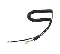ZiStarlilife 1 x Replacement Microphone Cable for Yaesu FT-7800 FT-8800 FT-8900 MH-48 MH-42 MH-36 Coiled Extendable 40cm to 150cm Black for Ham Radio