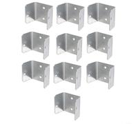 Zistarlilife 10 Pack Galvanized Fence Panel Clips, For 32Mm-50Mm Trellis Timber Posts, Rust Resistant Steel Grips, For Secure Garden Fencing Installation(44mm)