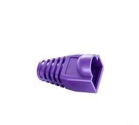 ZiStarlilife 100 Pack PVC Ethernet Cable Covers For RJ45 CAT5 CAT5E CAT6 CAT6E, Color Coded Network Connector Protectors With 60Mm Aperture For Home Office Server Rack Organization(Purple)