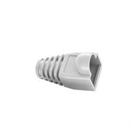 ZiStarlilife 100 Pack PVC Ethernet Cable Covers For RJ45 CAT5 CAT5E CAT6 CAT6E, Color Coded Network Connector Protectors With 60Mm Aperture For Home Office Server Rack Organization(Light gray)