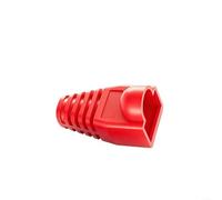 ZiStarlilife 100 Pack PVC Ethernet Cable Covers For RJ45 CAT5 CAT5E CAT6 CAT6E, Color Coded Network Connector Protectors With 60Mm Aperture For Home Office Server Rack Organization(Red)