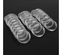 ZiStarlilife 100Pcs Coin Capsule Container 33Mm Clear Round Plastic Coin Holders Capsules Container Storage Case Box, Easy Open And Lock