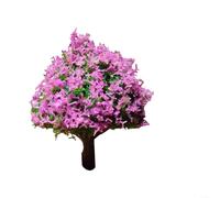 ZiStarlilife 10Pcs 6Cm Model Trees For Train Railroad Layouts, Plastic & Rubber Scenery With Green/Pink Foliage For DIY Diorama Sand Table Building Projects