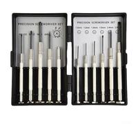 ZiStarlilife 11 Piece Screwdriver Set Chrome Vanadium Steel Repair Tool Kit, with Storage Case, for Watch Jewelry Eyeglasses Electronics