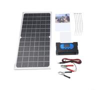 ZiStarlilife 17W Monocrystalline Solar Panel with Controller, 5V/12V/18V Output for Battery Charging, Weather-Resistant for Design for Camping, RV, Boat and Off-Grid Power Systems(60A)