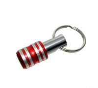 ZiStarlilife 1pc Stainless Steel Hex Shank Quick Release Keychain Bit Holder with 3-Slot Aluminum Design, 1/4-Inch Socket Adapter for Workshop Tools and Outdoor Tasks(Red)