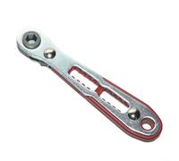 ZiStarlilife 1pc Two-Way Ratchet Wrench Screwdriver with Cross and Slotted Heads, Chrome Vanadium Steel, Compact Keyhole Design for Tight Spaces in Home Workshop