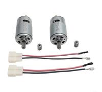 ZiStarlilife 2-Pack 12V 30000RPM RS550 High-Speed Gear Motor With Quick-Connect Cables, Silver Metal DC Drive Unit For Fisher Price Wheels Ride-On Car Modification And Upgrade