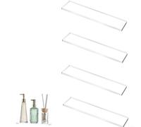 ZiStarlilife 2 Pack Clear Acrylic Medicine Cabinet Shelves 13 Inch Replacement Storage Racks for Bathroom Kitchen Living Room Wall Mounted Use(4)