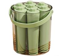 ZiStarlilife 2 Pack Ice Molds Silicone Ice Cube Tray with Easy Release Non-Stick Compartments for Homemade Popsicles Smoothies Juice Orange Green Kitchen(Green)
