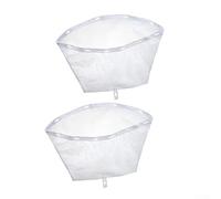 ZiStarlilife 2 Pack Pool Filter Net Bags With 11 Clip Holes, Compatible With 2013+ J-400 J-300 J-500 Series, Bathtub Skimmer Mesh Collection Nylon White
