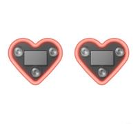 ZiStarlilife 2 Pack Solar-Powered Heart LED Ambient Lights, IP65 Waterproof Car Decor with Switchable Modes, Pink Blue Red ABS Outdoor Garden Party Decoration (2pcs)(red)