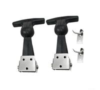 ZiStarlilife 2 Pairs Elastic Rubber Hood Catch Holder Engine Bonnet Fastener T-Shape Handle Lock Support for Vehicle Tool Box Non-Slip Design Black