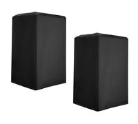 ZiStarlilife 2-Piece Upright Powered Speaker Protective Cover Set, 210D Black Cloth with Water-Resistant Layer, Fits Multiple Sizes for Outdoor Events and Live Performances(19 * 20 * 30inch)