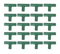 ZiStarlilife 20PCS 11Mm Gardening Frame Connectors, Heavy Duty Greenhouse Support Structure, Fittings PP Plastic Stable Garden Watering System, Flower Bracket Pole Construction Green(E)