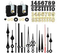 ZiStarlilife 2Pcs DIY Quartz Clock Mechanism Kit With 56 Pairs Of Hands, Battery Operated Wall Clock Movement Parts For Repair And Custom Design Projects(B)