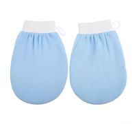 ZiStarlilife 2PCS Moroccan Exfoliating Bath Glove Hammam Shower Mitt, Rayon Body Scrub for Dead Skin Removal, 15 x 21 cm, for Spa Home Shower, All Skin Types(2pcs blue)