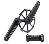 ZiStarlilife 3-Bolt Road Bike Crankset Single Chainring 40-48T, With Bottom Bracket 170Mm Crank Arms Narrow Wide Teeth Design For Road Bikes(44T)