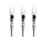 ZiStarlilife 3 Pack Luminous Arrow Nocks for 62mm Shafts, Auto-Light LED Tail in Red/Green/Blue, PE Material Night Hunting Gear for Outdoor Archers(colourful)