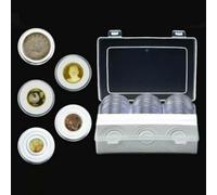 ZiStarlilife 30 Pcs Clear Plastic Round Coin Storage Capsules Holders with Adjustable Foam Pads for 16mm to 46mm Coins, Display and Collection Use at Home or Office
