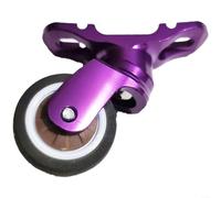 ZiStarlilife 32Mm Silent Caster Wheel For BROMPTON Folding Bike, Aluminum Alloy Mudguard Roller With 5Mm Elongated Holes, Smooth All-Direction Pushing For A/C/T/P Line Models(Black)