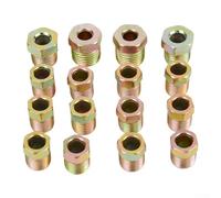 ZiStarlilife 35PCS Brake Line Fitting Nuts Kit For Inverted Flares On 3/16" And 1/4" Tube, Zinc Coated Iron Plating For Resistance, Assorted Sizes