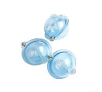 ZiStarlilife 3Pcs Inline Bubble Float Set OVAL IN-LINE BUBBLE FLOATS MEDIUM Sea Coarse Surfaces Controller Bubble Floats for Fishing(Transparent Blue)