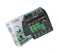 ZiStarlilife 4-Channel DJ Audio Mixer With BT, USB/MP3 Input & 48V Power, XLR/TRS Interfaces, 3-Band EQ For Live Streaming, KTV, Stage Performance And Studio Recording()