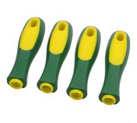 ZiStarlilife 4 Pack File Handle Rubber File Handle Set for Metal Wood Files Workshop Tools with Round Rectangular Holes Ergonomic Grip 110mm Length(12inch Rectangular Hole)