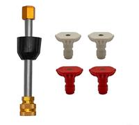 ZiStarlilife 4 Pack Pressure Washer Spray Lance with Quick Connector, Metal Extension Nozzle for Car Cleaning and Heavy Duty Washing Tasks, 164mm