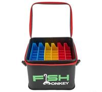 ZiStarlilife 48 Slot EVA Fishing Lure Storage Container Tackle Box, With Clear Top Lid, For Squid Jigs Boat Accessories, With 6 Dividers Drain Holes Waterproof