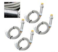 ZiStarlilife 4Pcs LJ12A3 Series For M12 Inductive Proximity Switch Sensor 4Mm Metal Detection DC6-36V NPN NO Thread(LJ12A3-4-Z/BX)