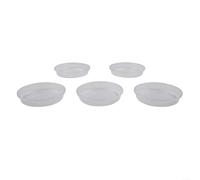 ZiStarlilife 5 Pack Clear Orchid Pots with Drainage Holes and Saucers, 7 Inch Transparent Plastic Planters for Indoor Garden Decor and Root Monitoring, Design for Home Office(B)