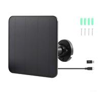 ZiStarlilife 5W Solar Panel Charger for Ring Doorbell Camera with 3 Meter Cable Voltage Stabilizer Monocrystalline Silicon Weatherproof Design Mounting Bracket(Black)