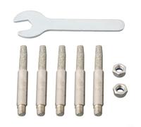 ZiStarlilife 6pcs Chainsaw Sharpener Grinding Heads Diamond Coated Cylindrical Burr 4/48/55mm for Portable Hand Chain Grinder Stone Carving Tools Silver(4.8mm)