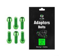 ZiStarlilife 6pcs Disc Brake Caliper Fixing Bolts M6x18mm Steel Screws with PVD Coating for Mountain Road Bike Cycling Repair Red Orange Green Blue(Green)