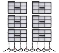 ZiStarlilife 8 Pack Side Brushes and Filters for eufy E25 for Omni and E28 for Omni Robot Vacuums, High-Efficiency Cleaning Kit for Pet Hair and Home Corners, White Plastic