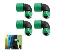ZiStarlilife 90 Degree Garden Hose Quick Coupling Connectors, 4Pcs ABS Angle Adapter Set For 5Mm Hoses, Leak-Proof Fittings For Irrigation Systems, Greenhouse Management